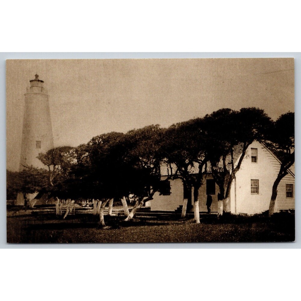Ocracoke Lighthouse NC 1893 Photo Reprint Postcard Leib Image Archives Unused